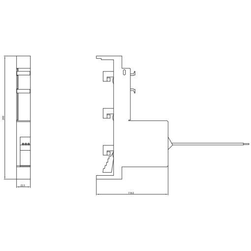 Busbar adapter standard universal with fuse module with DIN mounting rail