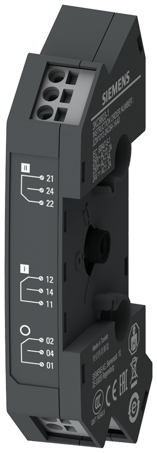 Accessory for 3KC3 3KC6 auxiliary switch containing 3 changeover contacts 1 CO