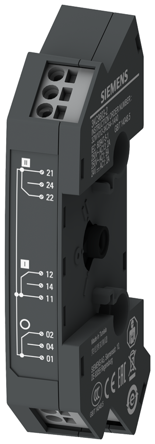 Accessory for 3KC3 3KC6 auxiliary switch containing 3 changeover contacts 1 CO