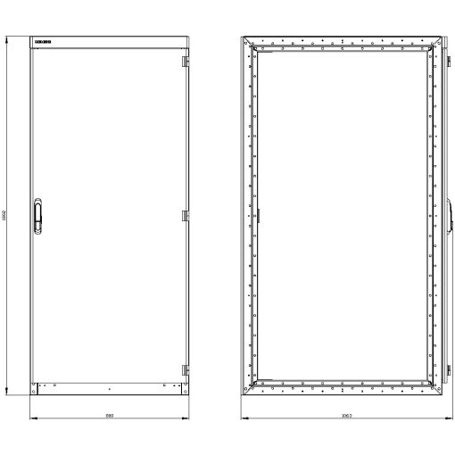 SIVACON switchgear cabinet empty enclosure without side panels acc to IEC