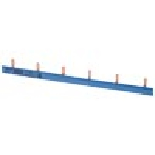 Pin busbar 1PH 10 mm2 54 MW blue pin busbar 1phase straight 10 mm2 54 MW
