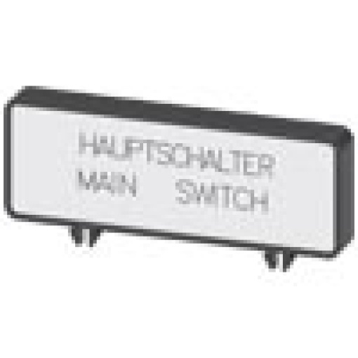 Additional plate GermanEnglish Hauptschaltermain switch 10 units per pack