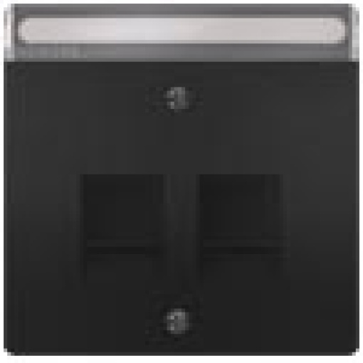 DELTA style cover plate for modular jack support plate with labeling field a