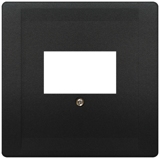 DELTA style cover plate for TAEloudspeaker multimedia connections anthracite