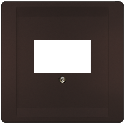 DELTA style cover plate for TAEloudspeaker multimedia connections chocolate