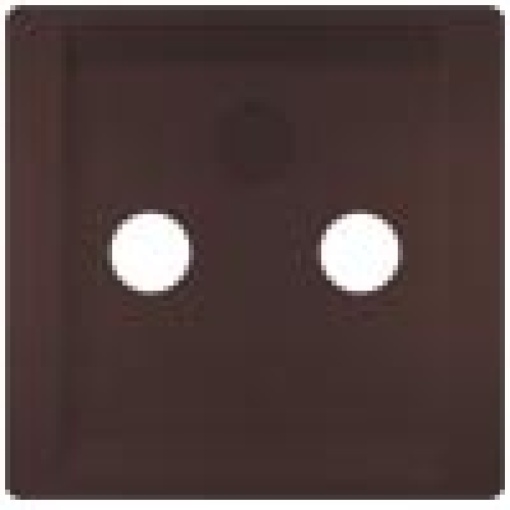 DELTA style cover plate for TVRFSAT 2 and 3hole chocolate