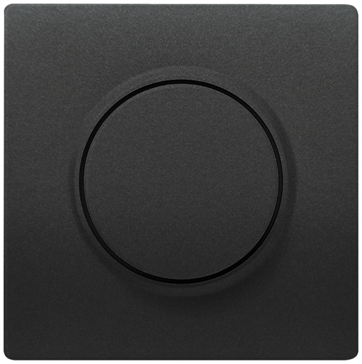 DELTA style cover plate for dimmer with rotary knob anthracite