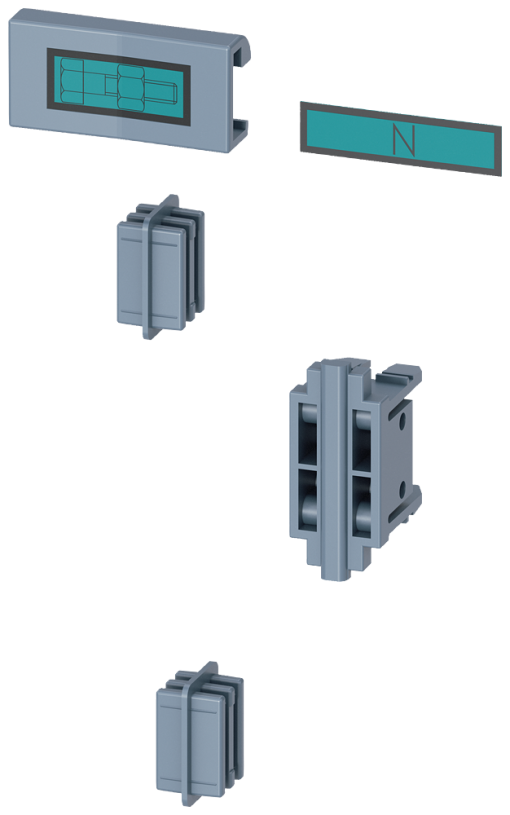 Assembly kit for mechanical connection of 1pole and 3pole 3NP1