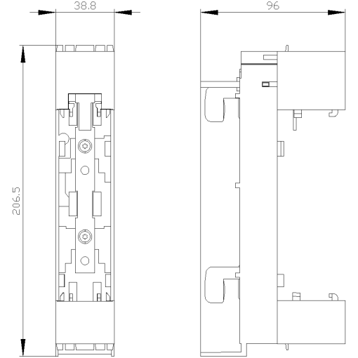 Assembly kit to create 1pole 3NP1 for mounting on 60 mm busbar