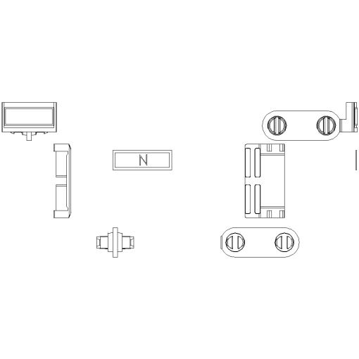 Assembly kit for mechanical connection of 1pole and 3pole 3NP1