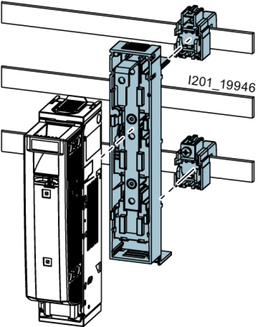 Assembly kit to create 1pole 3NP1 for mounting on 60 mm busbar