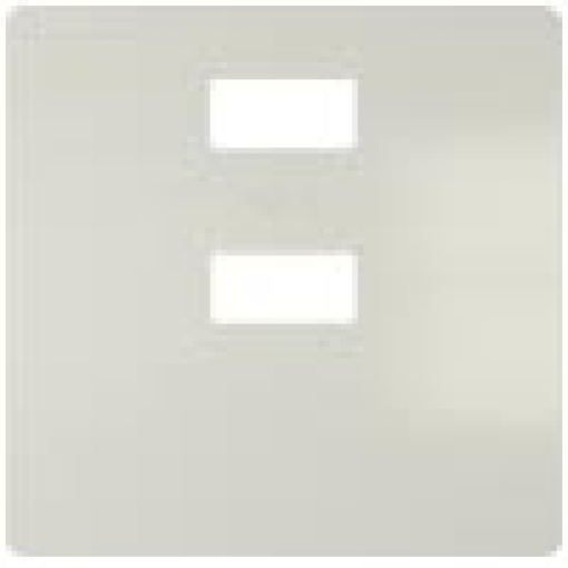 DELTA isystem cover plate for double USB charger vertical titanium white
