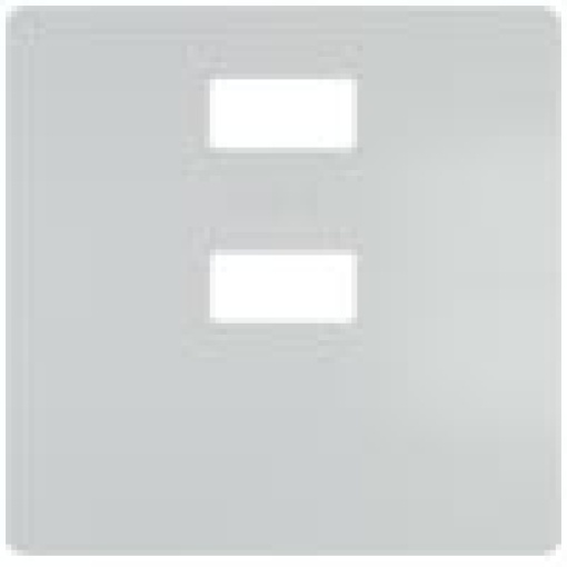 DELTA style cover plate for double USB charger vertical aluminum metallic
