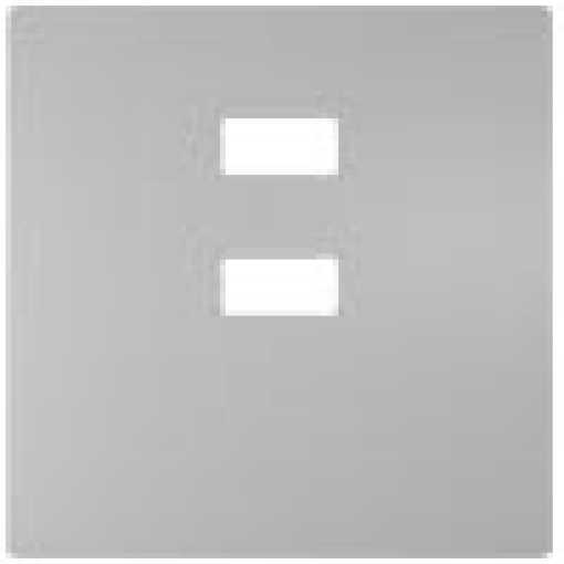 DELTA style cover plate for double USB charger vertical platinum metallic