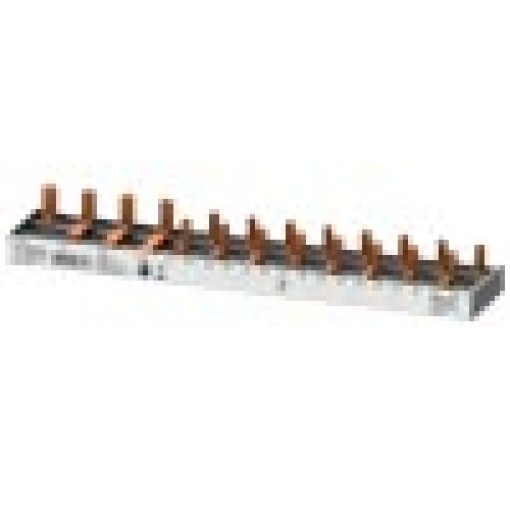 Compact pin busbar 10 mm2 connection 3pole N RCCB N left 1x RCCB 4pole
