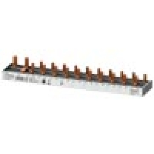 Compact pin busbar 10 mm2 connection 1PN RCCB N left 1x RCCB 2pole