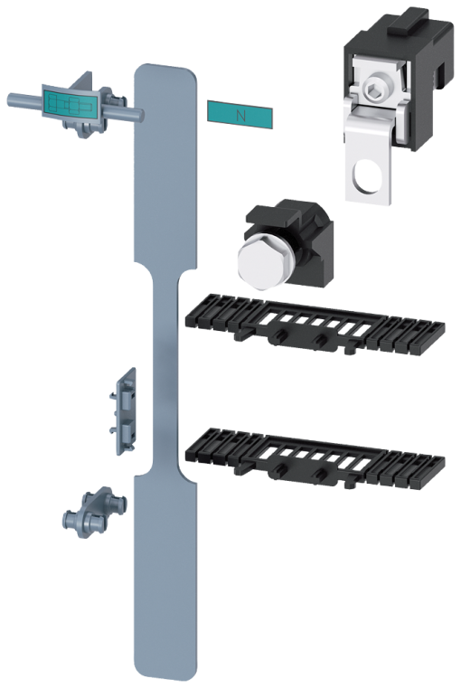 Assembly kit to create 4pole 3NP1 for mounting on 60 mm busbar