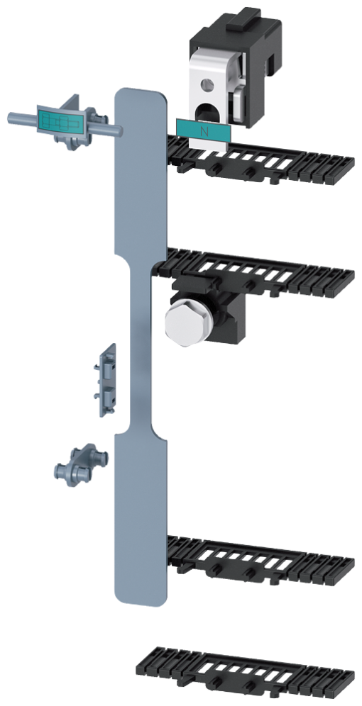 Assembly kit to create 4pole 3NP1 for mounting on 60 mm busbar
