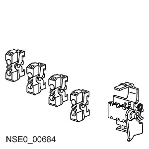 Contact block with 1 contact 1 NO screw terminal angled 30 degrees