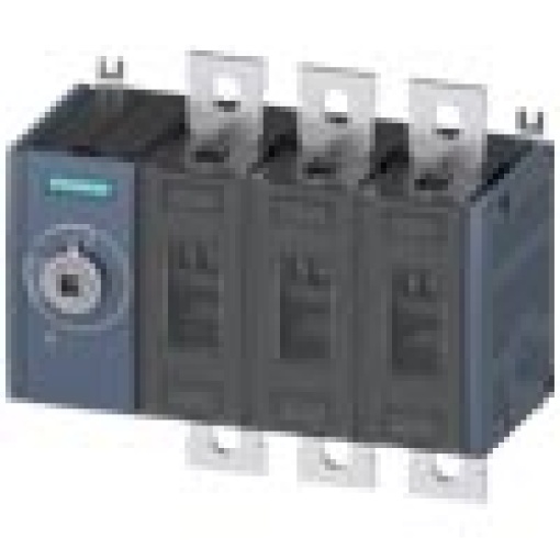 Switch disconnector 500 A size 3 3pole front operating mechanism on left