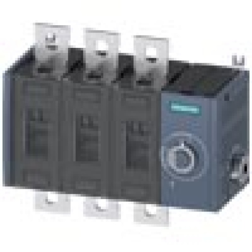 Switch disconnector 500 A size 3 3pole lateral operating mechanism on rig