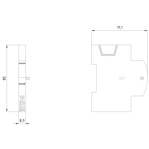 Auxiliary switch 1CO for RCBO 234P Un 230400V
