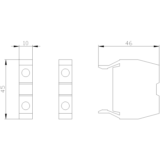 Auxiliary switch block AUX 2NO2NC