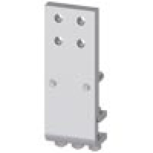 Front connection DIN 43673 double hole top 1 unit for size 2