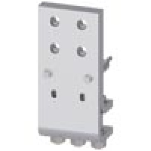 Front connection DIN 43673 double hole bottom 1 unit for size 2