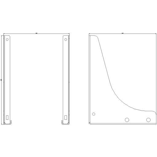 Support bracket for vertical mounting of a fixedmounted circuit breaker