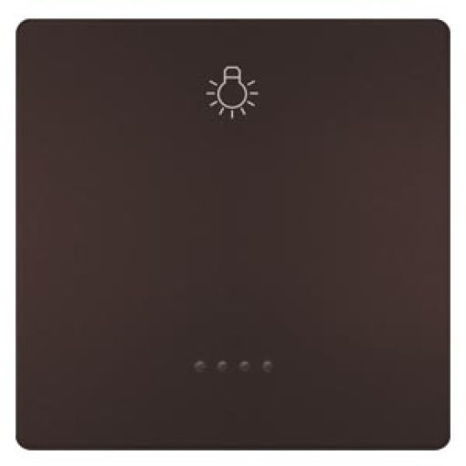 DELTA style rocker with window and light symbol chocolate