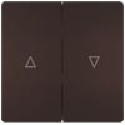DELTA style rocker double with shutterblind UpDown symbols chocolate