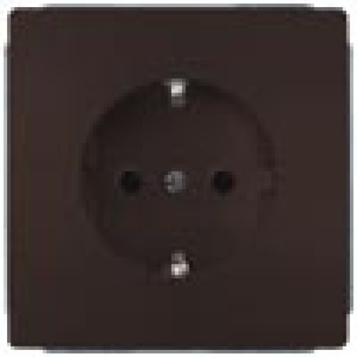 DELTA style SCHUKO socket outlets with increased touch protection chocolate