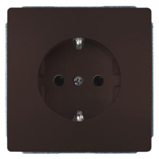 DELTA style SCHUKO socket outlets with increased touch protection chocolate
