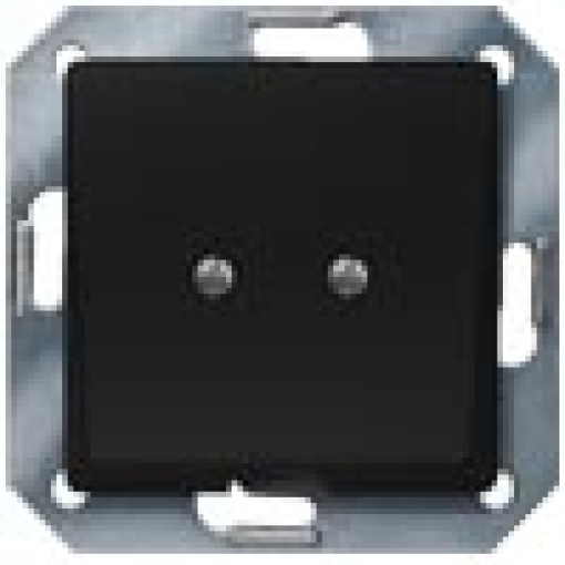 DELTA isystem soft black outlet plate 55x 55 mm