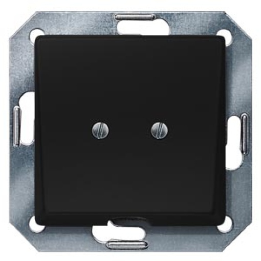 DELTA isystem soft black outlet plate 55x 55 mm