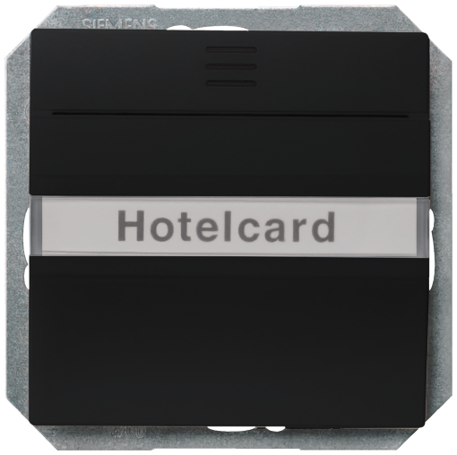 DELTA isystem hotel card switch illuminated with window and labeling field 