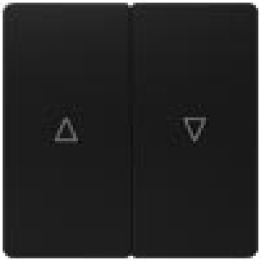 DELTA isystem rocker double with shutterblind UpDown symbols soft black