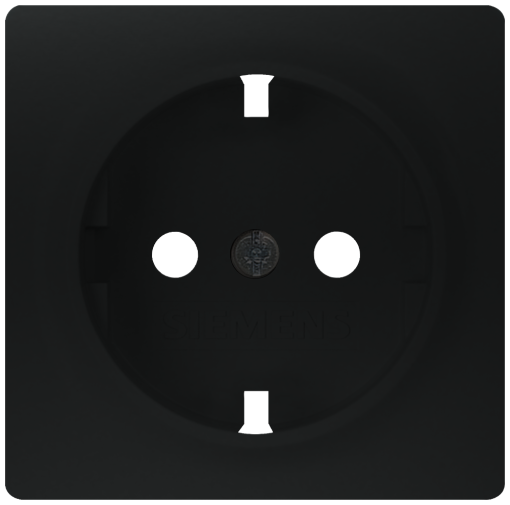 DELTA isystem SCHUKO socket outlet soft black