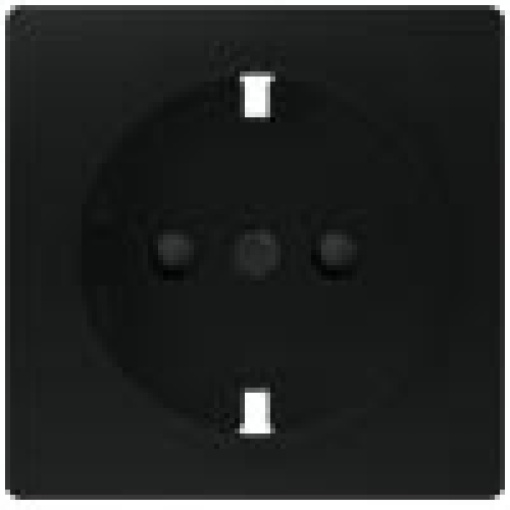 DELTA isystem SCHUKO socket outlet with increased touch protection soft black