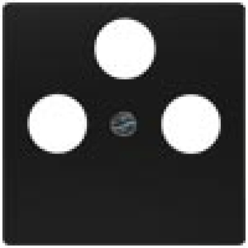 DELTA isystem cover plate for TVRFSAT 3hole soft black