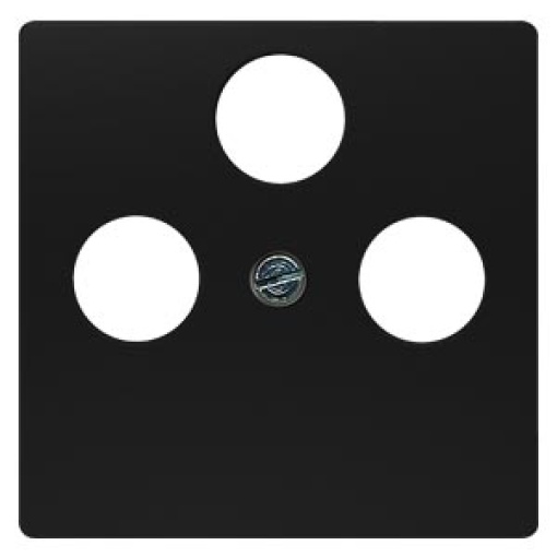 DELTA isystem cover plate for TVRFSAT 3hole soft black