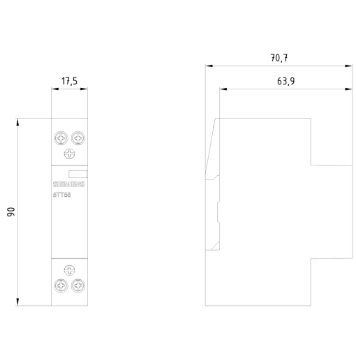 Insta contactor with 2 NO contacts Contact for 230 V AC 400V 32A Control 230