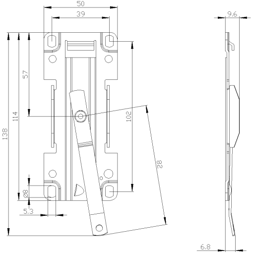 Acc for position switch base plate