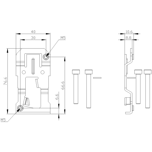 Acc for position switch intermediate plate