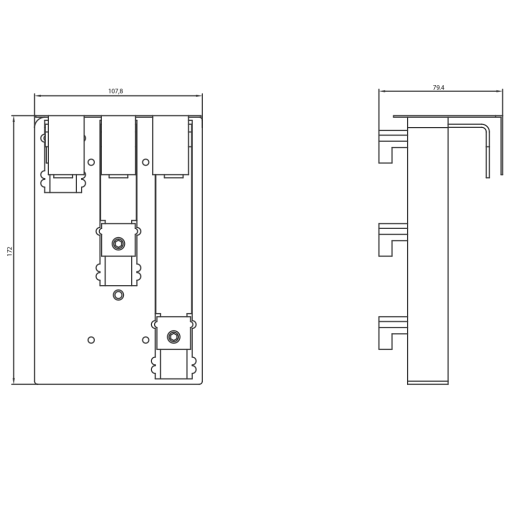 Busbar system busbar centertocenter spacing 60mm device adapter width 