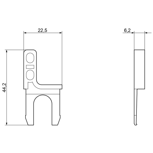 Pushin lugadapter for screw fastening for devices with 1 or 2 changeover c