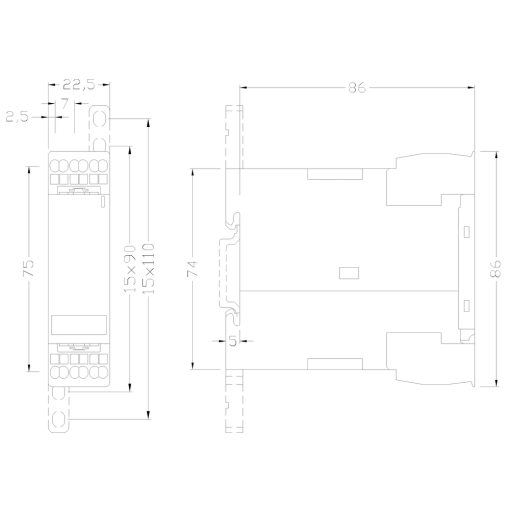 Thermistor motor protection compact evaluation unit Auto 1 W 24 V DCDC