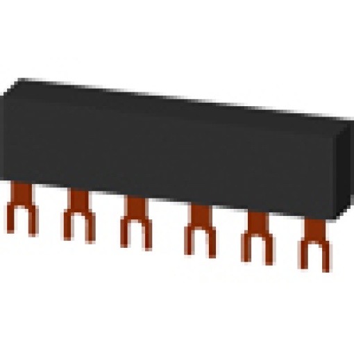3ph busbars modular spacing 45 mm for 2 switches connections in fork shape