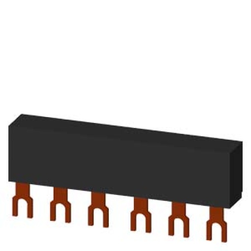 3ph busbars modular spacing 45 mm for 2 switches connections in fork shape